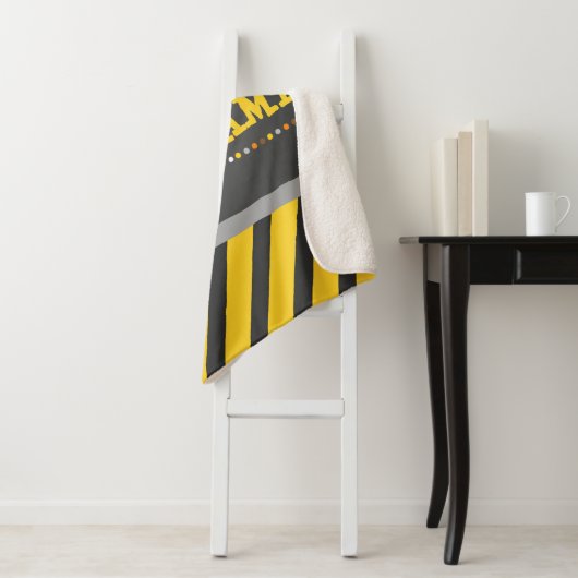 Aangepaste monogram constructiedronk Vrachtwagen Sherpa Deken (In situ)