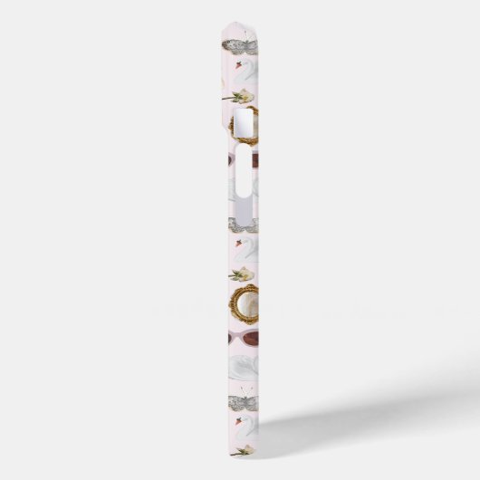 Aangepaste Monogram Coquette Schattige Girly Roze Case-Mate iPhone Case (Achterkant / Links)