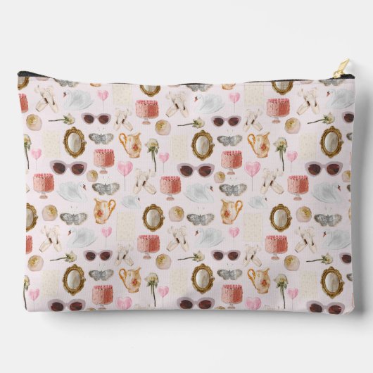 Aangepaste Monogram Coquette Schattige Girly Roze  Etui (Achterkant)