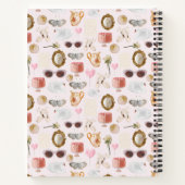 Aangepaste Monogram Coquette Schattige Girly Roze Notitieboek (Achterkant)