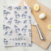 Aangepaste Monogram Coquette Schattige Girly Roze  Theedoek (Quarter Fold)