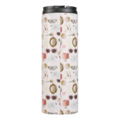 Aangepaste Monogram Coquette Schattige Girly Roze Thermosbeker (Achterkant)