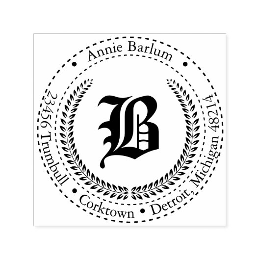 Aangepaste monogram Crest Zelfinktende Stempel (Design)