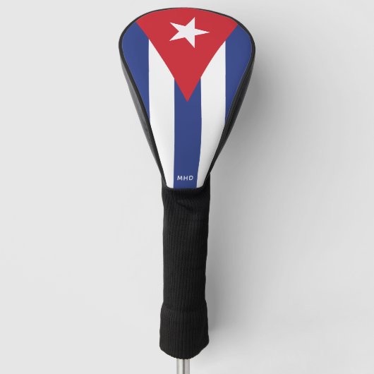 Aangepaste monogram Cuba vlag Golfheadcover (Voorkant)