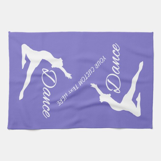 Aangepaste monogram DANCE en handdoeken voor kleur (Horizontaal)