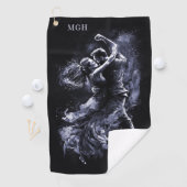 Aangepaste Monogram Dansen Paar Golfhanddoek (Insitu)