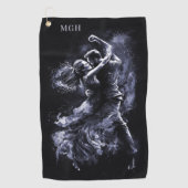 Aangepaste Monogram Dansen Paar Golfhanddoek (Voorkant)
