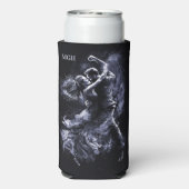 Aangepaste Monogram Dansen Paar Seltzer Blikjeskoeler (Seltzer Achterkant)