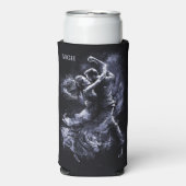 Aangepaste Monogram Dansen Paar Seltzer Blikjeskoeler (Seltzer Voorkant)