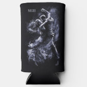 Aangepaste Monogram Dansen Paar Seltzer Blikjeskoeler (Voorkant)