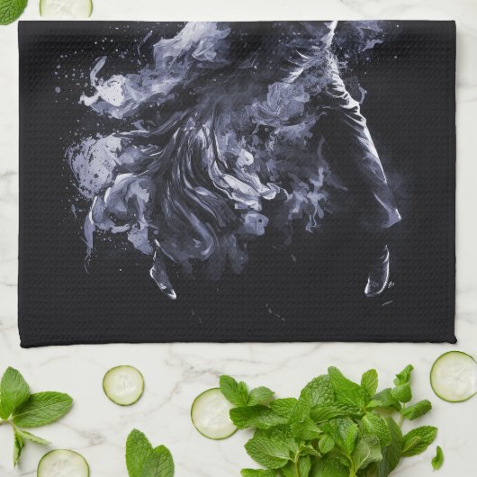 Aangepaste Monogram Dansen Paar Theedoek (Gevouwen)