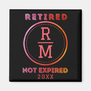 Aangepaste monogram Datum pensionering voor gasten Magneet