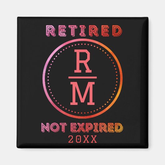 Aangepaste monogram Datum pensionering voor gasten Magneet (Voorkant)