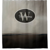 Aangepaste Monogram Douche Gordijn Olieverfbad (Voorkant)