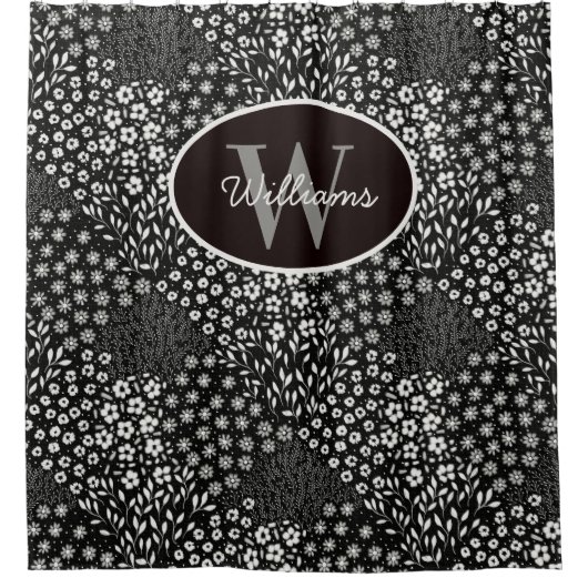 Aangepaste Monogram Douchegordijn Granny Chic Bad (Voorkant)