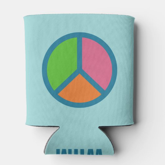 Aangepaste monogram drink koelers voor kleurrijke  blikjeskoeler (Achterkant)