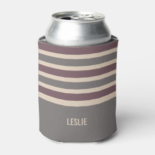 Aangepaste monogram drink-koelers voor Stripes Pat Blikjeskoeler