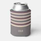 Aangepaste monogram drink-koelers voor Stripes Pat Blikjeskoeler (Blikje Achterkant)