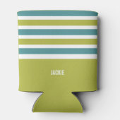 Aangepaste monogram drink-koelers voor Stripes Pat Blikjeskoeler (Achterkant)