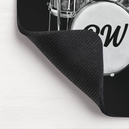 Aangepaste monogram drummer Drum Kit Musician Musi Muismat (Hoek)