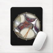 Aangepaste monogram drummer Snare Drum Drumstick m Muismat (Met muis)