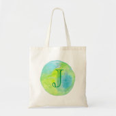 Aangepaste Monogram Earth Environment Card Canvas Tote Bag (Voorkant)