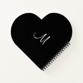Aangepaste monogram eerste letter elegante sjabloo notitieboek (Achterkant)