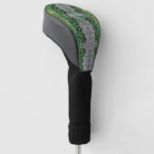 Aangepaste monogram eerste letter naam bladrijke w golfheadcover (Schuin)