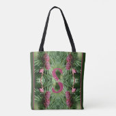 Aangepaste monogram eerste letter naam dennenappel tote bag (Achterkant)