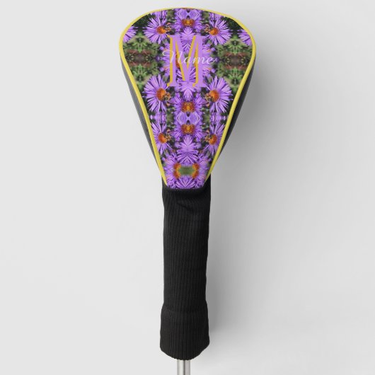 Aangepaste monogram eerste letter naam honingbij a golfheadcover (Voorkant)