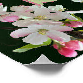 Aangepaste monogram eerste letter naam lente bloes poster (Hoek)