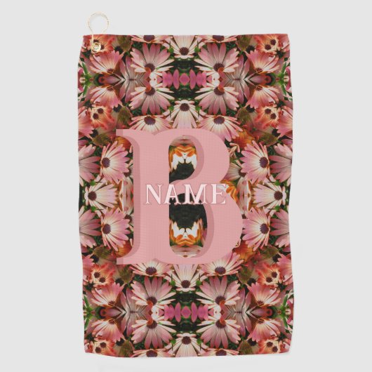 Aangepaste monogram eerste letter naam madelief bl golfhanddoek (Voorkant)