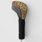 Aangepaste monogram eerste letter naam madeliefjes golfheadcover (Schuin)