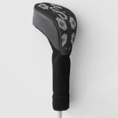 Aangepaste monogram eerste letter naam Morning Glo Golfheadcover (Schuin)