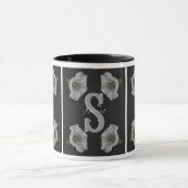 Aangepaste monogram eerste letter naam Morning Glo Mok (Midden)