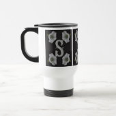Aangepaste monogram eerste letter naam Morning Glo Reisbeker (Links)