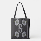 Aangepaste monogram eerste letter naam Morning Glo Tote Bag (Achterkant)