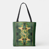 Aangepaste monogram eerste letter naam wilde lelie tote bag (Achterkant)