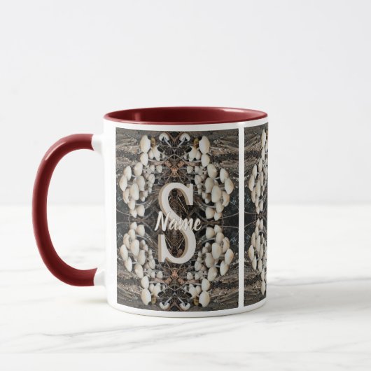 Aangepaste monogram eerste letter naam wilde padde mok (Links)
