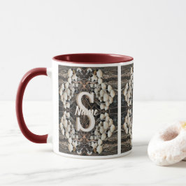 Aangepaste monogram eerste letter naam wilde padde mok