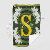 Aangepaste monogram eerste letter naam witte madel golfhanddoek (Insitu)