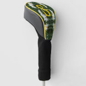 Aangepaste monogram eerste letter naam witte madel golfheadcover (Schuin)
