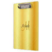 Aangepaste monogram Elegant Gold Kijk Sjabloon Klembord (Links)