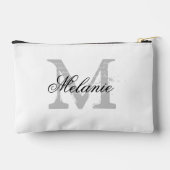 Aangepaste monogram elegante typografie cosmetisch etui (Achterkant)