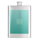 Aangepaste monogram Emerald Gradient Heupfles (Voorkant)