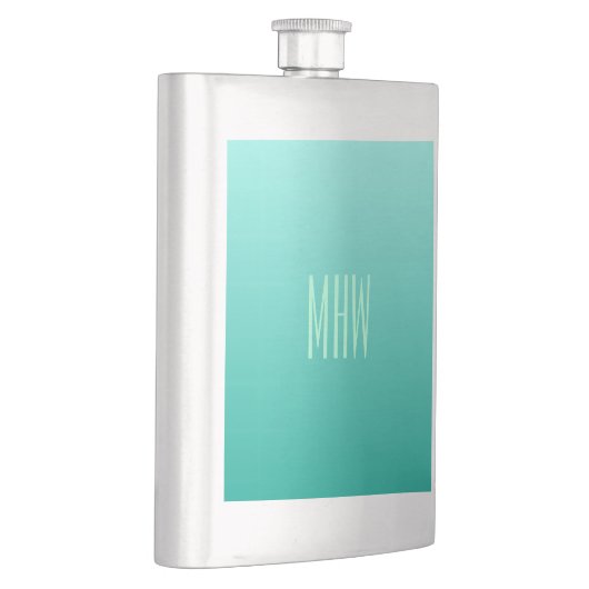 Aangepaste monogram Emerald Gradient Heupfles (Rechts)