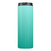 Aangepaste monogram Emerald Gradient-tumbler Thermosbeker (Achterkant)