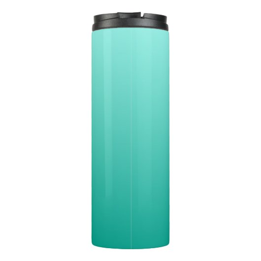 Aangepaste monogram Emerald Gradient-tumbler Thermosbeker (Achterkant)