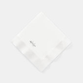 Aangepaste monogram en gecombineerde namen bruilof servet (Hoek)