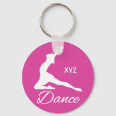 Aangepaste monogram- en kleurenkleutketens DANCE Sleutelhanger (Voorkant)